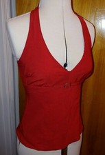 Women's Cami Tank Top -Dressy Buckle Detail it is a Small Medium 2 snap Halter