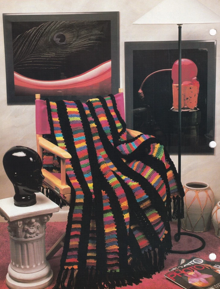 Annie's Crochet Afghan LOOP & LACE SCRAP AFGHAN Pattern Leaflet - Image 2 of 2