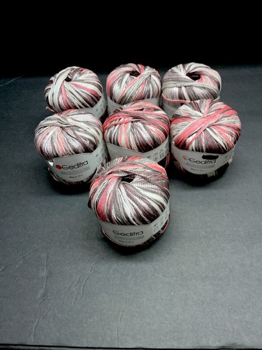 Gedifra Algarve Fancy Novelty Yarn Color 4255 Pink And Grey x 7 - Picture 5 of 11