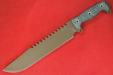 Busse Combat Battle Saw CG .25"  Muddy Brown w/CBT, Black Canvas Micarta Handle
