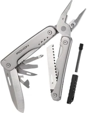ROXON Flash Elite Multitool Many Integrated Tools Stainless Handles Belt Sheath