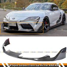 For 2020-2025 Toyota GR Supra JDM 3pc Carbon Fiber Front Bumper Lip Splitter Kit