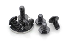 M2 M2.5 M3 M4 Round Pan Washer Head Phillips Screws Machine Screws Black-Zine