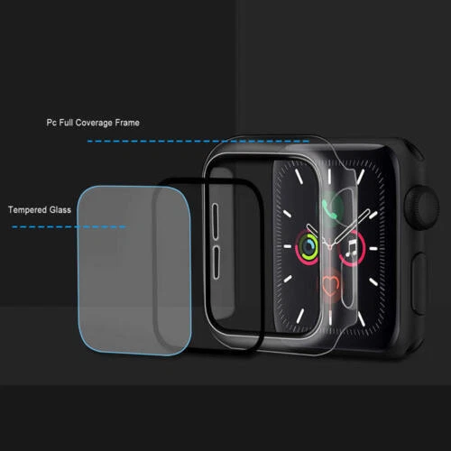 Case for Apple Watch Series 1/2/3/4/5/SE/6/7 Screen Protector Smartwatch Cover - Image 3 of 4