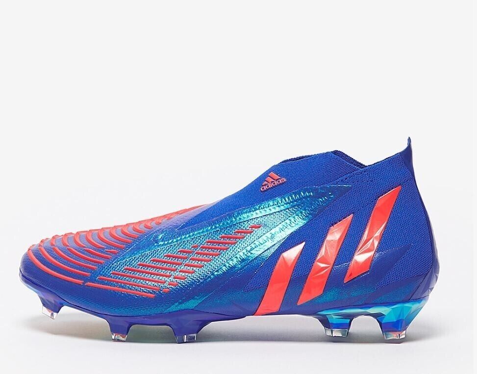Adidas Predator Edge + Plus FG Football Boots Blue Size UK 8 New