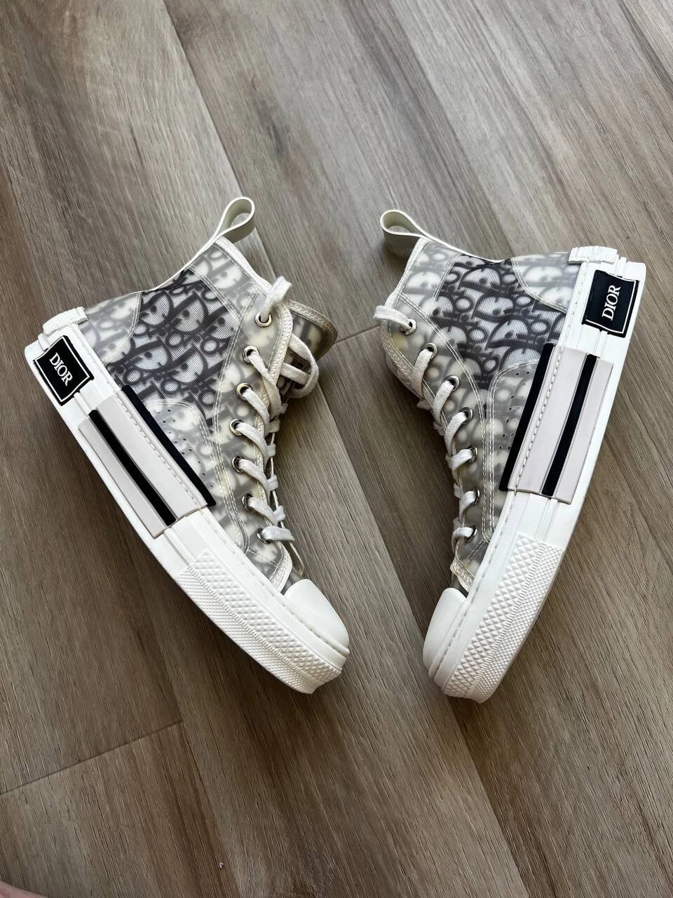 Baskets montantes Christian Dior oblique tout motif chaussures femme pointure 39