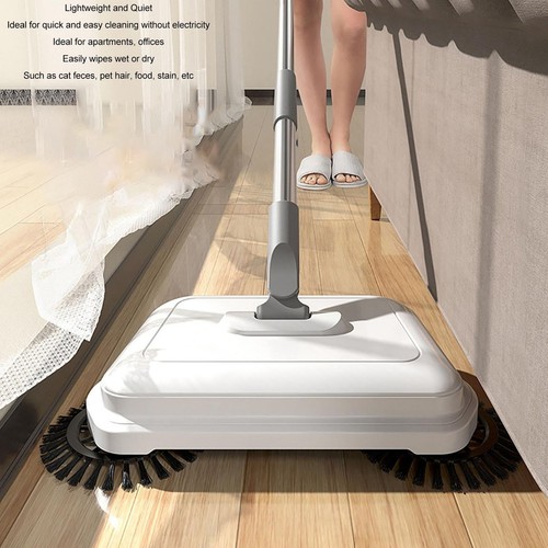 Floor Cleaning Mop Hand Push Sweeper Wet Dry Dual Use 360 Degree For