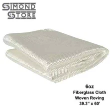 Fiberglass Woven Roving Cloth Plain Weave 6oz x 39.3" x 60 ft. (20 yd. Long)