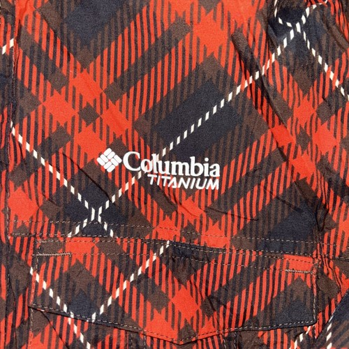 Columbia Titanium Omni Tech Winter Jacket Removable Hood Blk Red Wht Plaid 18/20 - Picture 8 of 24
