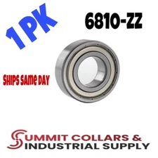 6810ZZ Deep Groove Metal Double Shielded Ball Bearing 50x65x7mm (1PK)