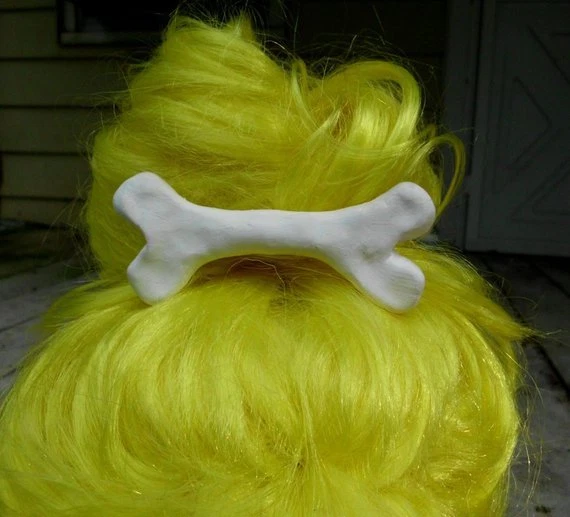 BONE HAIR CLIP 2.5" 4" and 6"  Fast Shipping Pebbles Punk Cave woman Bam Bam - Image 3 of 4