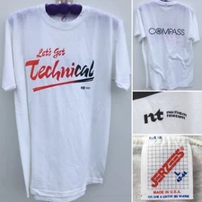 Vintage Let’s Get Technical Northern Telecom Compass T Shirt 80s 1980s Size L