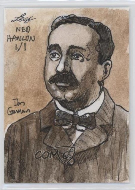 2014 Leaf Legends of the Diamond 1/1 Ned Hanlon by Dan Gorman Auto Sketch 0c6
