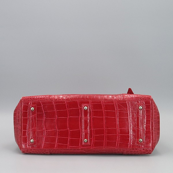 Colombo Odeon Red Crocodile Leather 2-Way Tote Bag