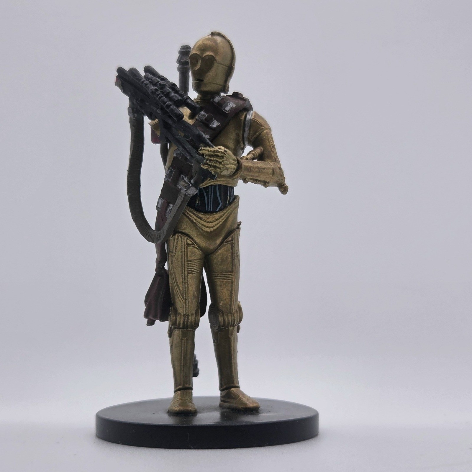 Disney C-3PO Figurine Small Gold Star Wars Droid Playset Bowcaster DAMAGED ARM