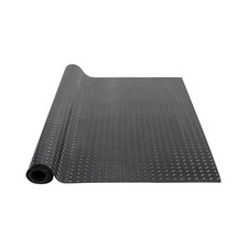 Diamond-Plate Rubber Flooring Roll 3mm x 4ft x 15ft Garage Floor Mat SBR