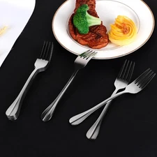 Restaurant Dinner Metal Tableware Flatware Serving Fork 7 Inches Long 8PCS