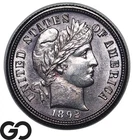 1892 Barber Dime, Beautiful Gem BU++