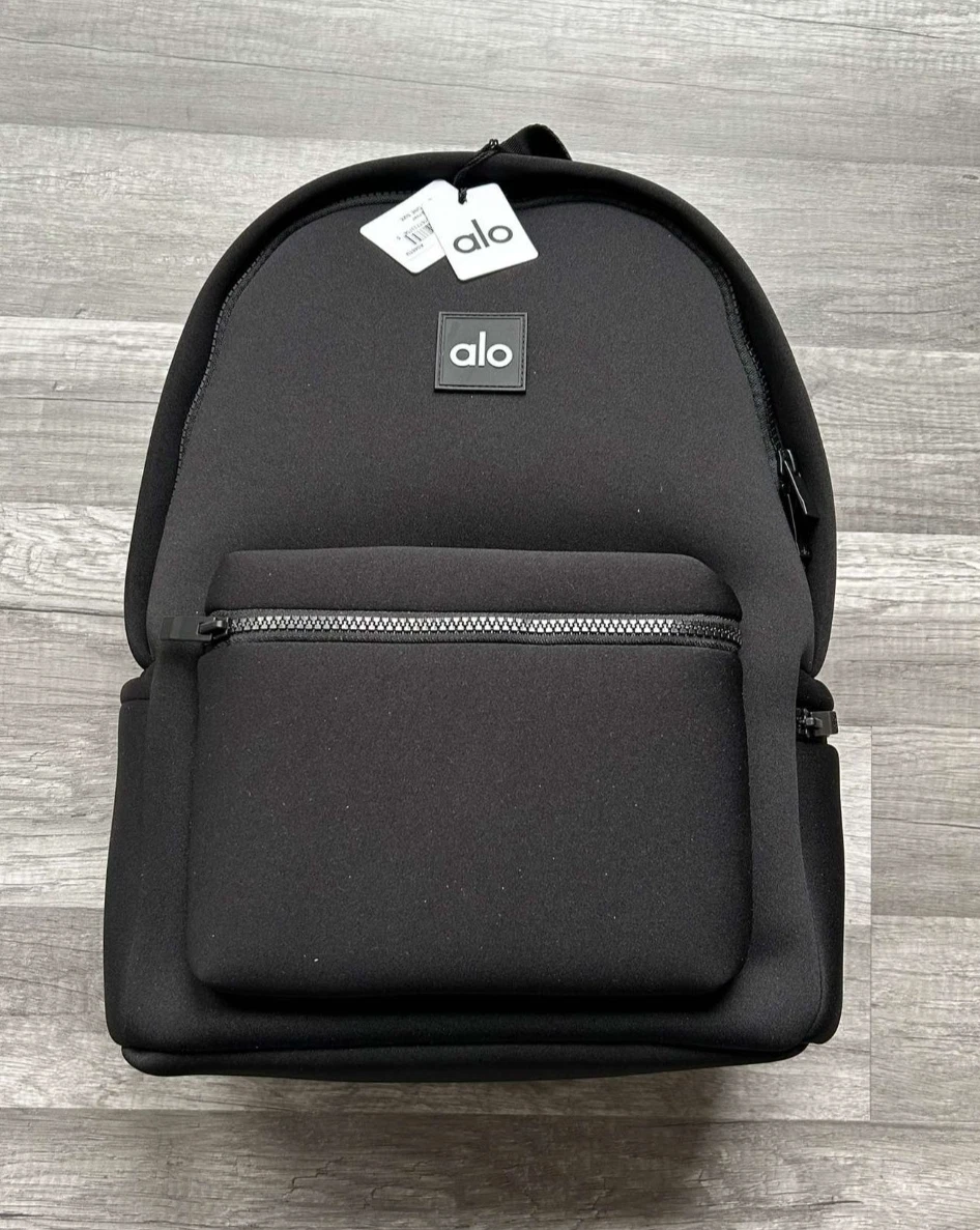 Alo Yoga Stow Backpack Black Neoprene with Detachable Pouch 17.6L
Opens in a new window or tab