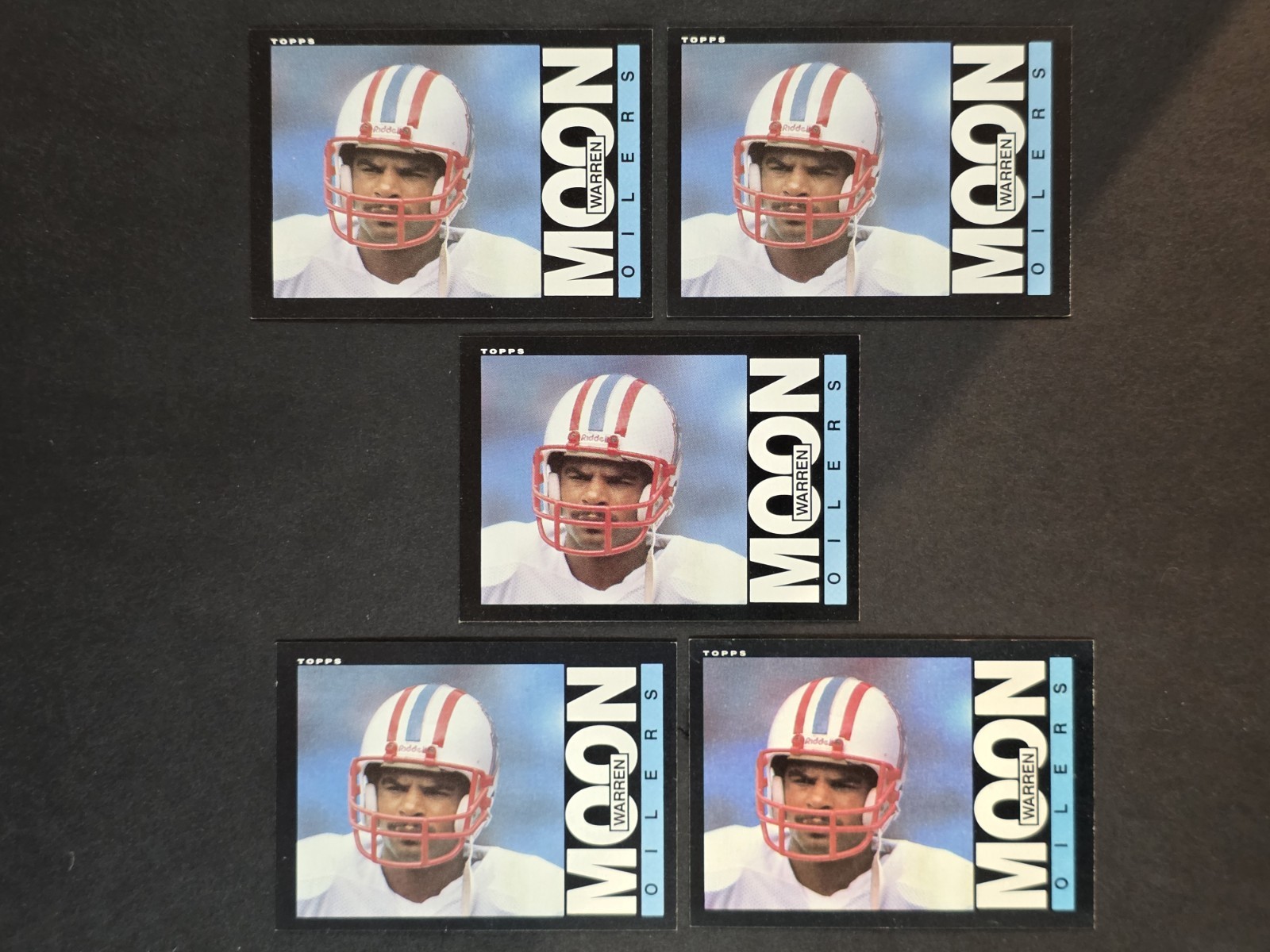 1985 Topps Warren Moon #251 Lot Of  5 No Creases