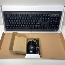 NEW USB Laptop Computer Keyboard Black hp Wired Scroll Mouse 2-Button SMK-Link