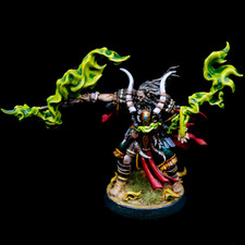 Dungeon  Dragons Kingdom Death 28mm Painted Figure Orc Sorcerer Mage Wizard