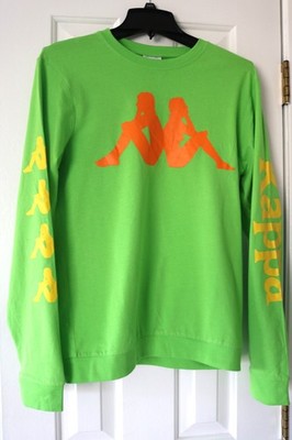 Kappa Long Sleeve Green Adult Tee Shirt - Medium - NWT's