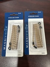 MAGNIVISION Eyeglass Chain set of 2 new in pack. 26 inches. FREE SHIPPING