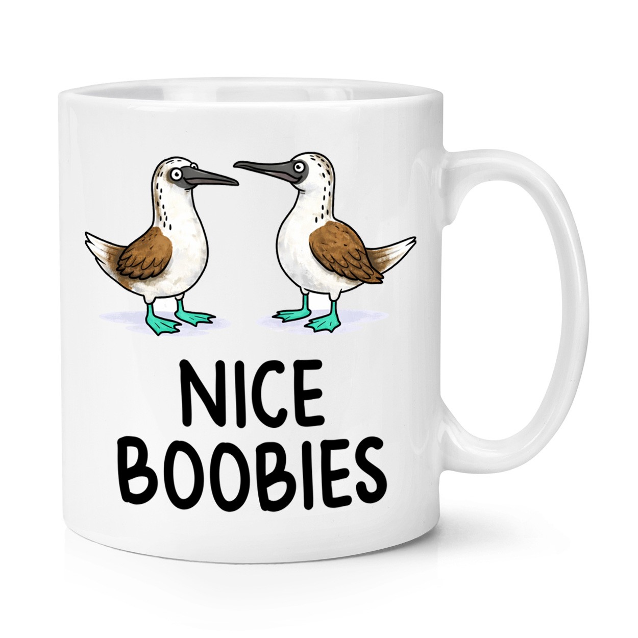Nice Boobies Birds 10oz Mug Cup Valentines Birthday Rude Girlfriend