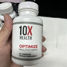 2 Pack 10X Health Optimize Methylated Multivitamin Vitamins 180 Count Capsules