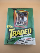 * * 1990 Topps Traded Baseball Cards Factory Sealed Box 36 Unopened Packs
