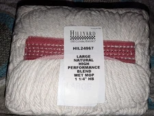 Hillyard Large Natural High Performance Blend Wet Mop 1  1/4"