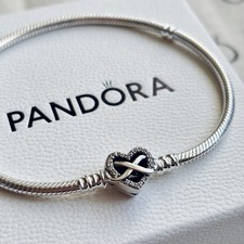 Pandora S925 ALE - Family Infinity Heart CZ Moments Bracelet - Size 20