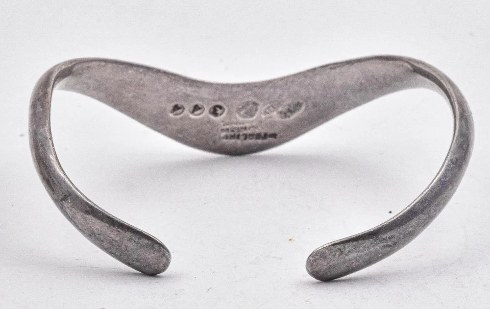 Винтажный из чистого серебра Мексики дизайнер SIGI PINEDA манжеты браслет #344 - Изображение 3 из 4