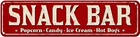 Vintage Snack Bar Metal Sign Retro Tin Aluminum Wall Decor -4" x 15.75" x1.88mm