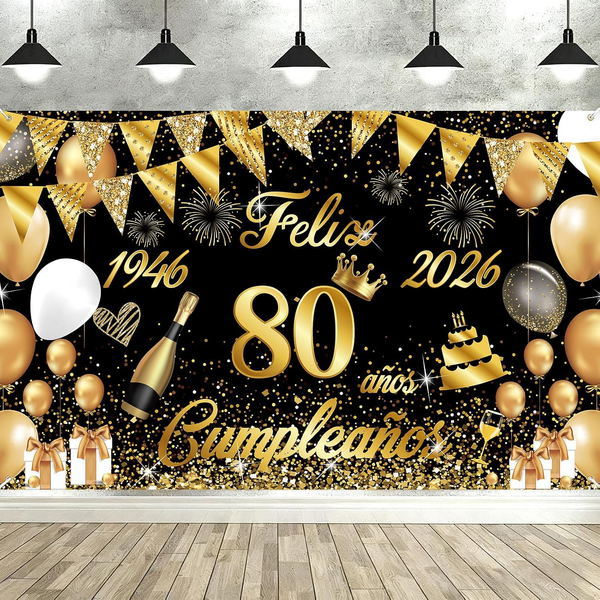 Banner Zum 80. Geburtstag 1946-2026, Seutgjie Happy Birthday, Dekoration FüR Dam-image