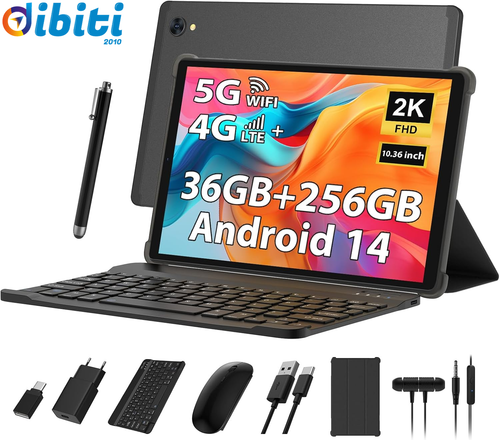 2K Tablet 10,4 Pollici, 4G LTE+5G Wifi, 36GB RAM+256GB ROM (2TB TF), Android 14 - Foto 9 di 13