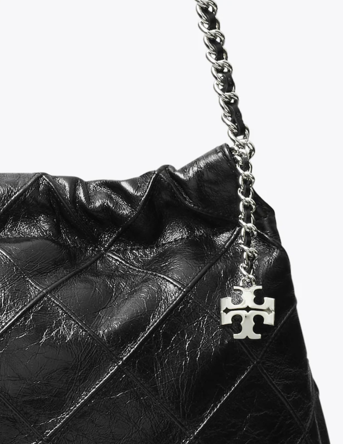 NEW Tory Burch Fleming Distressed Hobo Bag - Black_TB61D3LF35_Expedited image 5