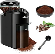 Wancle Electric Burr Coffee Grinder - Adjustable with 28 Precise Grind Black 
