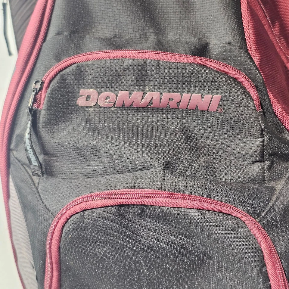 Mochila DeMarini taco de beisebol softbol marrom preta grande - Imagem 3 de 4
