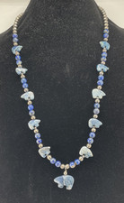 Southwestern Native American Zuni style Fetish Bear Necklace - Charity DS70