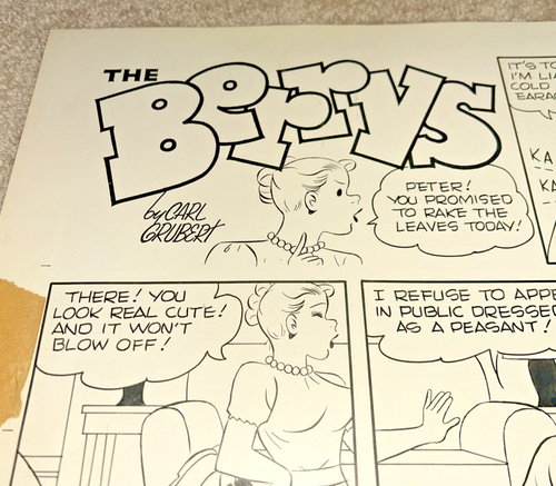 October 18, 1959 Original THE BERRYS Sunday Comic Strip Cartoon Carl Grubert - Picture 4 of 8