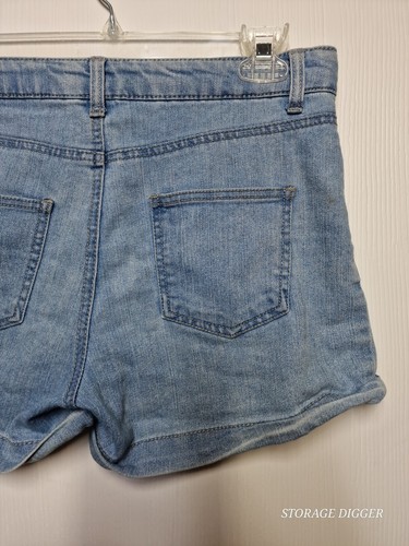 Cat & Jack Cutoff Shorts Girls XL Blue Denim Stretch 5-Pocket American Flag - Picture 6 of 11
