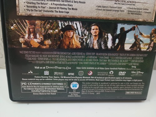 Pirates Of The Caribbean 2-Disc Special Edition Johnny Depp W/slip cover - Picture 5 of 7