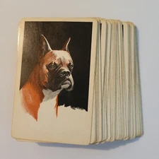Vtg Playing Cards Remembrance Redi-Slip Boxer dog