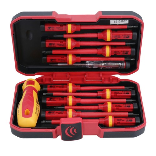 Destornilladores aislados VDE cabezales intercambiables planos Pozi Phillips Torx 13 piezas - Imagen 3 de 6