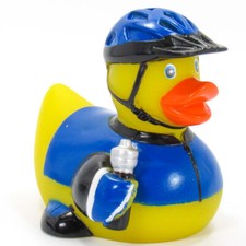Biker Cyclist Male Rubber Duck