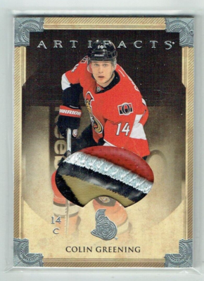 13-14 UD Upper Deck Artifacts Colin Greening 1/1 Jay Tyler Custom