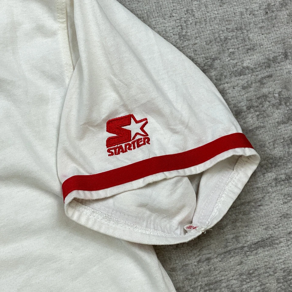 Camiseta deportiva vintage Starter St. Louis Cardinals Stan Musial extra grande blanca roja años 90 Foto 4 de 4