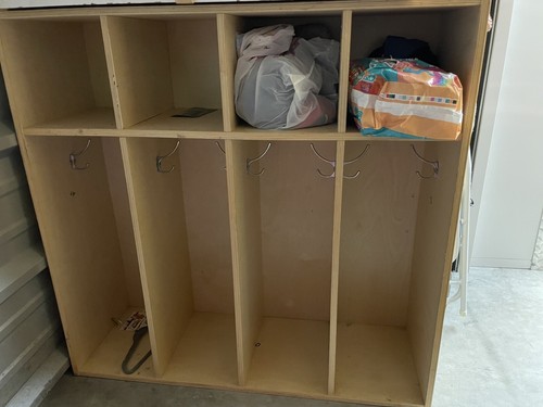 Wooden Toddler Cubby Locker Storage 4 Section